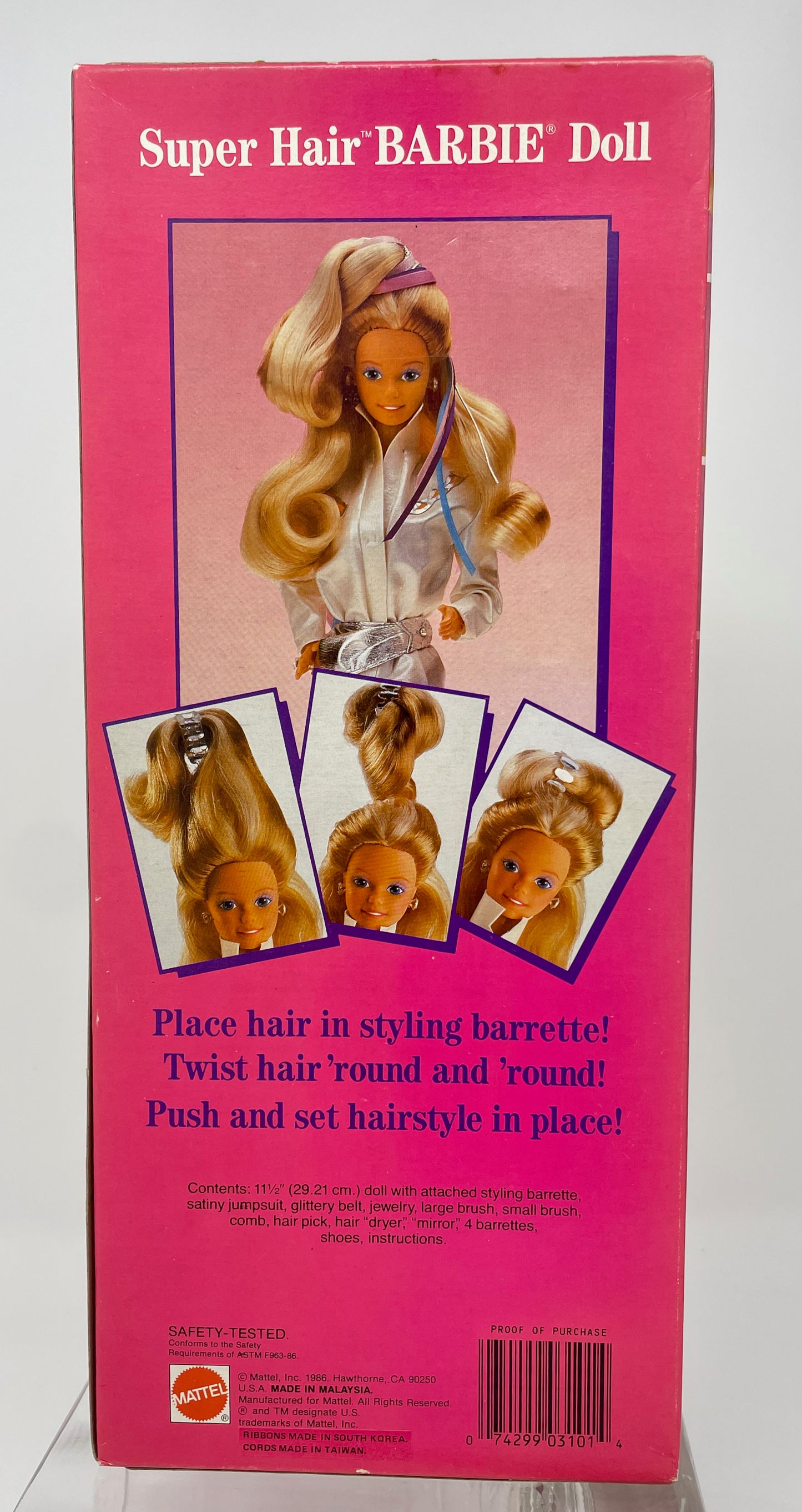 SUPER HAIR BARBIE #3101 - MATTEL 1986