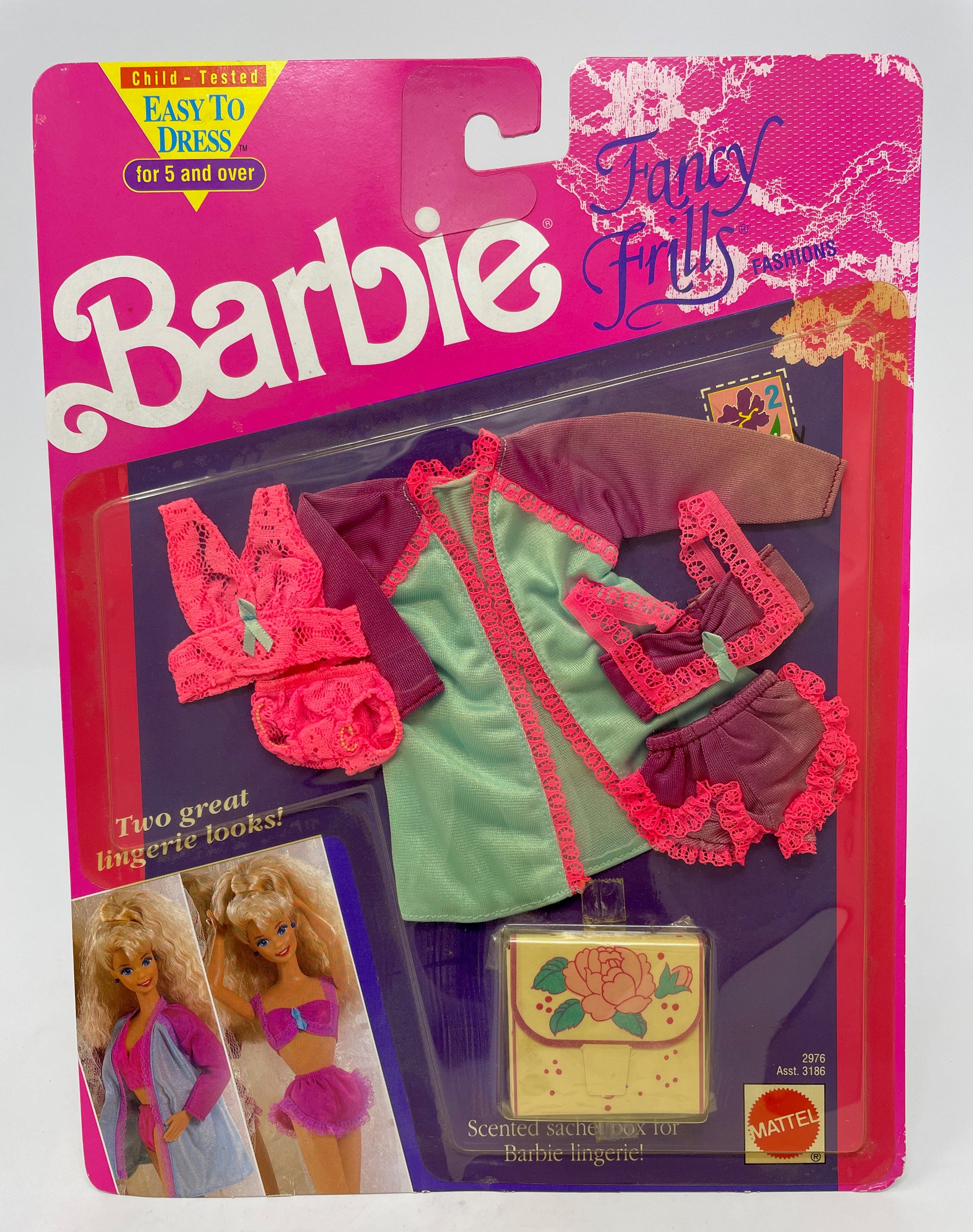 Vintage Barbie Fancy Frills Lingerie Underwear Mattel 1990 5289 NRFB Rare 