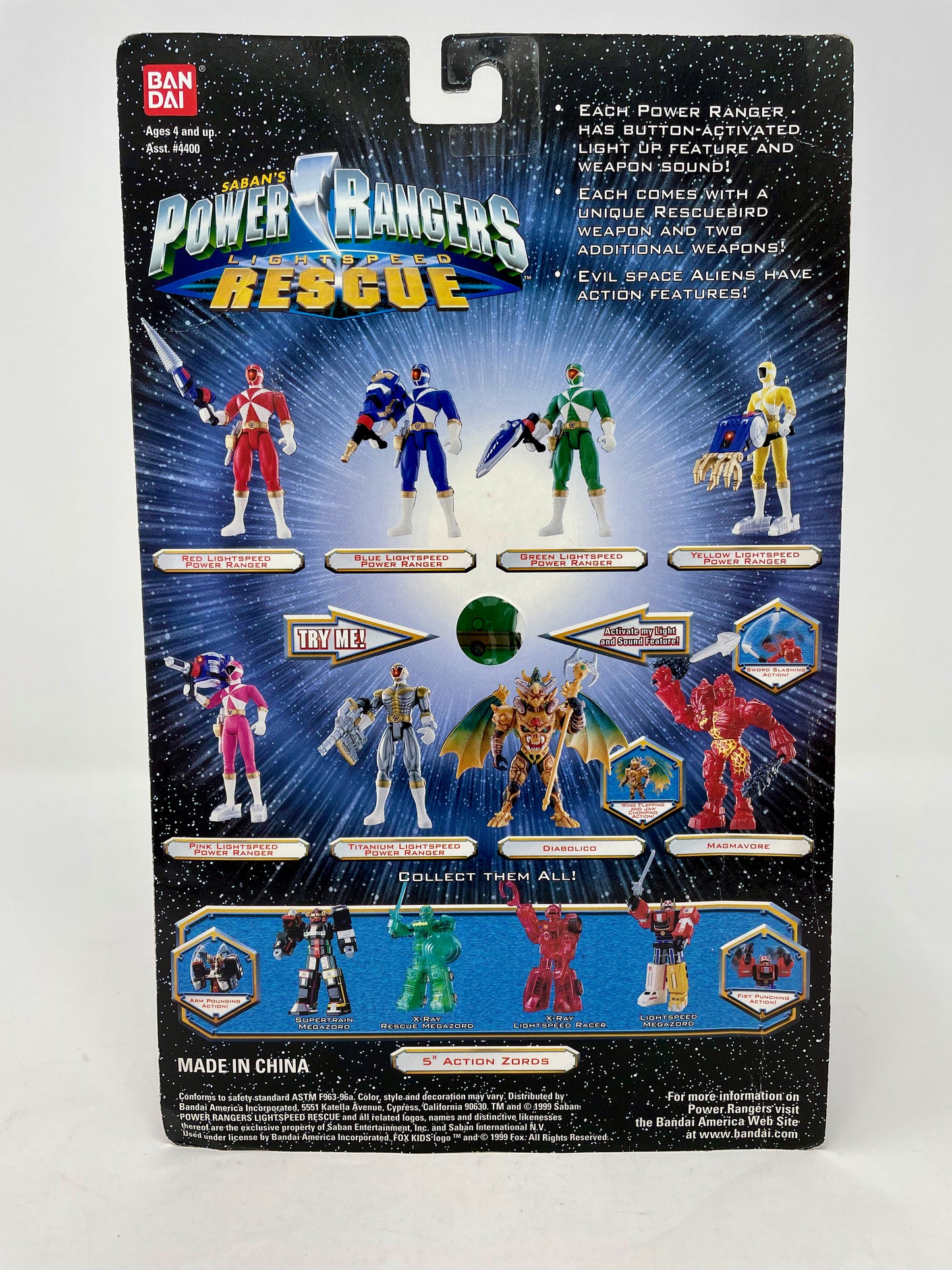 GREEN LIGHTSPEED POWER RANGER - POWER RANGERS LIGHTSPEED RESCUE - 1999 BANDAI