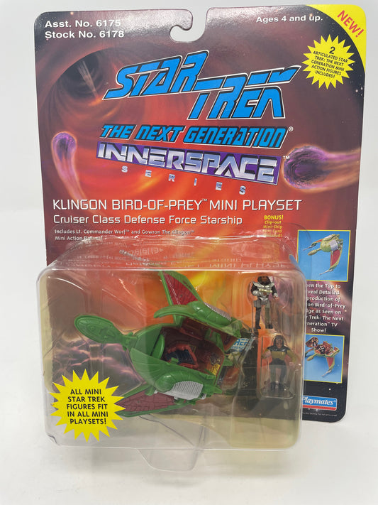 KLINGON BIRD-OF-PREY MINI PLAYSET - STAR TREK THE NEXT GENERATION INNERSPACE SERIES - 1994 PLAYMATES