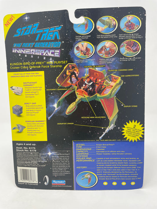 KLINGON BIRD-OF-PREY MINI PLAYSET - STAR TREK THE NEXT GENERATION INNERSPACE SERIES - 1994 PLAYMATES
