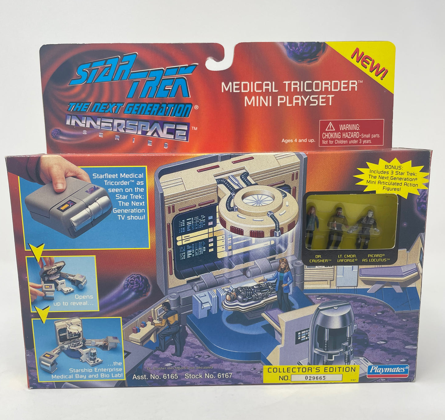 MEDICAL TRICORDER MINI PLAYSET - STAR TREK THE NEXT GENERATION INNERSPACE SERIES - 1995 PLAYMATES