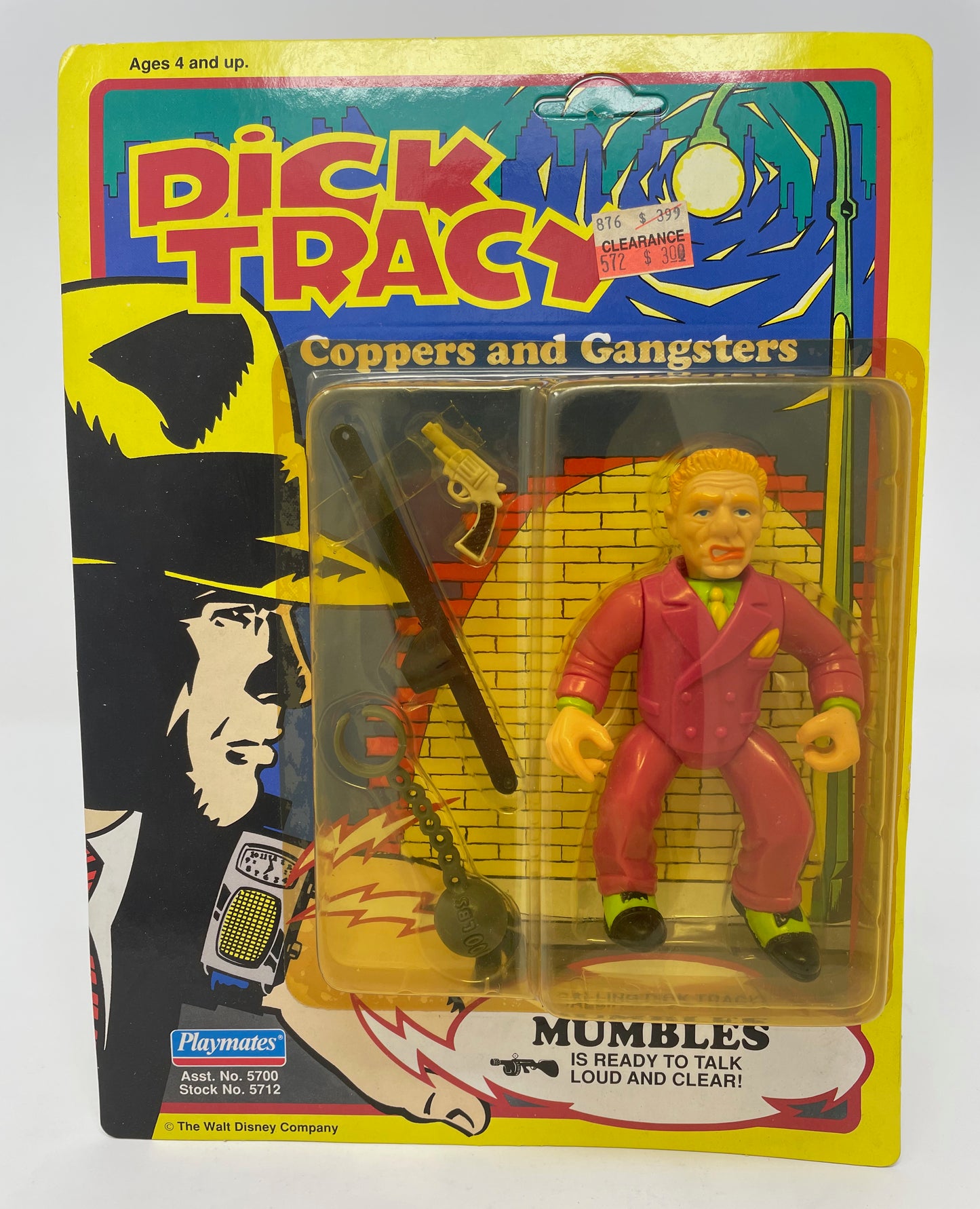 MUMBLES FIGURE - DICK TRACY - UNPUNCHED - 1990 PLAYMATES