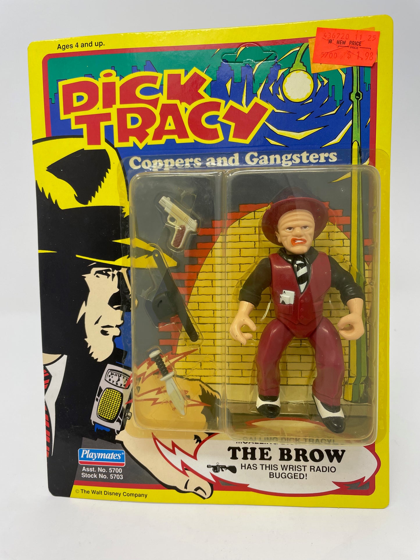 THE BROW FIGURE - DICK TRACY - 1990 PLAYMATES - UNPUNCHED