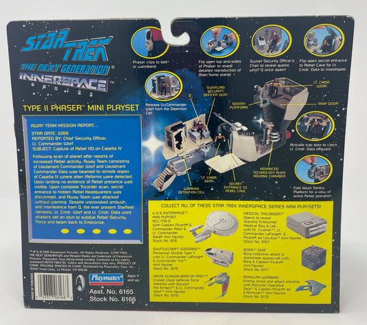 TYPE II PHASER MINI PLAYSET - STAR TREK THE NEXT GENERATION INNERSPACE SERIES - 1995 - PLAYMATES